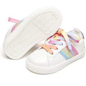 Girls Rainbow Glitter Sneakers Size 12 Felix & Flora
